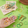 15Pcs Spray Painted Alloy Swivel Snap Hook Clasps FIND-TA0010-58-5