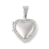 304 Stainless Steel Rhinestone Locket Pendants STAS-U040-17P-1