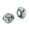 Lampwork & Brass Core European Beads LAMP-P019-01P-33-2