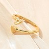 Brass Cuff Rings for Women RJEW-U044-F-3