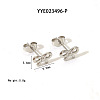Elegant 304 Stainless Steel Bowknot Stud Earrings CR5364-4-1