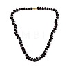 Natural Amber Nuggets Graduated Beaded Necklaces NJEW-T019-05-2