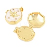 Brass Locket Pendants KK-D232-07G-3