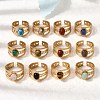 304 Stainless Steel Cuff Open Rings RJEW-F213-03G-1