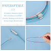 Unicraftale 60Pcs 12 Colors  Stainless Steel Wire Necklace Cord DIY Jewelry Making TWIR-UN0001-10-5