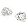 Brass Micro Pave Sky Blue Cubic Zirconia Charms CU-CBAB0CF-14S-2