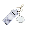 PU Leather & Iron Mirror Keychains HJEW-YW00545-05-1