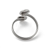 Non-Tarnish 304 Stainless Steel Open Cuff Ring Findings LS-X-STAS-E124-05A-P-3