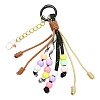 Polyester & Spandex Cord Pendant Decorations HJEW-YW00411-03-1