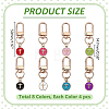 32Pcs 8 Styles Alloy Enamel Flat Round with Cross Pendant Decorations HJEW-WR00051-2