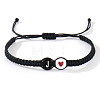 304 Stainless Steel Alphabet Beads Braided Bead Bracelets RY3090-36-1