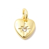 Brass Micro Pave Cubic Zirconia Charms KK-C139-25D-G-1