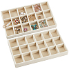 18 Grids Rectangle Wood Covered with Velvet Jewelry Trinket Display Trays LS-AJEW-WH20054-062H-01-7