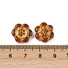 Baking Paint and Golden Metal Enlaced Glass Beads DGLA-T004-10M-4