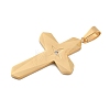 304 Stainless Steel Rhinestone Pendants STAS-G346-47C-G-2