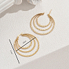 Stainless Steel Triple Hoop Earrings ZM0162-3