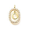 Brass Micro Pave Cubic Zirconia Pendants ZIRC-P123-01G-O01-1