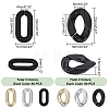 300Pcs 6 Style Spray Painted CCB Plastic Linking Rings CCB-HY0001-07-2