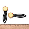 Alloy & Iron Bookmark Cabochon Settings PALLOY-N184-04G-3