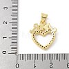 Brass Micro Pave Cubic Zirconia Pendants KK-P294-28G-01-3