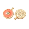 Brass Enamel Pendants KK-CJC12A6-01C-G-2