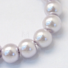 Baking Painted Pearlized Glass Pearl Round Bead Strands HY-Q003-4mm-25-2