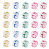 50Pcs Acrylic European Beads MACR-TADJ0001-13T-1