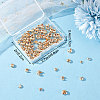 120Pcs 4 Style Brass Crimp Beads Covers KK-BBC0004-51-7