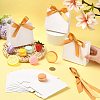 White Cardboard Paper Wedding Candy Boxes with Ribbon CON-FZC0002-002A-5