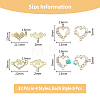 32Pcs 4 Styles Alloy Crystal Rhinestone Connector Charms FIND-DC0003-53-2