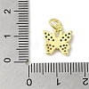 Real 18K Gold Plated Brass Pave Cubic Zirconia Pendants KK-M283-11G-02-3