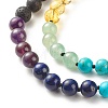 Gemstone Mala Beads Necklace X-NJEW-JN03814-6