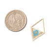 MIYUKI Glass Seed Beaded Rhombus Pendants PALLOY-MZ01127-2