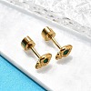 Ion Plating(IP) 304 Stainless Steel Carrot Stud Earrings EJEW-A118-20G-01-2