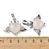 Natural Quartz Crystal with Clear Cubic Zirconia Pendants G-G133-02P-21-3