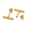 Ion Plating(IP) 304 Stainless Steel Stud Earrings EJEW-Z034-04B-G-2