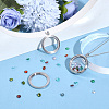 2Pcs Stainless Steel Locket Pendants STAS-BBC0010-31C-4