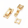 Eco-Friendly Brass Watch Band Clasps KK-M225-28G-2