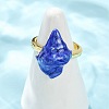 Brass Enamel Adjustable Cuff Rings for Women RJEW-G357-01C-2