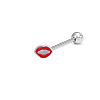 Lip Stainless Steel Enamel Straight Barbell 15 Gauge Piercing Tongue Rings for Women Men WG3D6AB-07-1