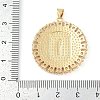 Rack Plating Brass Micro Pave Clear Cubic Zirconia Pendants KK-P287-36D-G-3