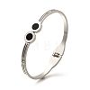 304 Stainless Steel Hinged Enamel Bangles for Women BJEW-F474-44P-4