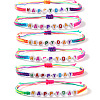 6Pcs Acrylic Beads Braided Bracelets SA1431-1-1
