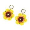 Glass Seed Bead Hoop Dangle Earrings EJEW-MZ00772-4