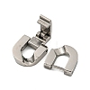 304 Stainless Steel Fold Over Clasps STAS-B029-05C-1-2
