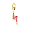 Rack Plating Brass Enamel Pendants KK-U021-16F-G-1