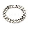 Non-Tarnish 201 Stainless Steel Curb Chain Bracelet for Men Women BJEW-H550-06A-P-1