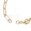 Brass Coffee Bean Chain and Paperclip Chain Bracelet Making AJEW-JB01566-2