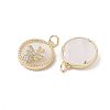 Brass Pendants Pave Shell KK-L208-73G-2