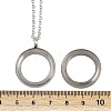 304 Stainless Steel Visible Flat Round Locket Pendant Pet Urn Ashes Necklaces LS-NJEW-S455-08P-6